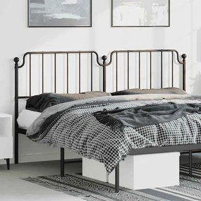 Testiera İn Metallo Nero 193 Cm /