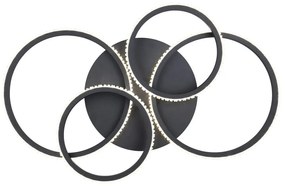 Plafoniera LED nera 49,5x65,5 cm Cires - Trio