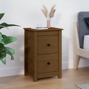 Comodino Ambra 40x35x61,5 Cm İn Legno Massello Di Pino /