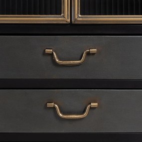 Vetrina in metallo nero 58x150 cm Brick - Ixia