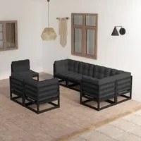 Set Divani da Giardino 8 pz con Cuscini Legno Massello di Pino 3076718