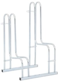 Supporto Per 2 Bici Da Pavimento Autoportante Acciaio Zincato /