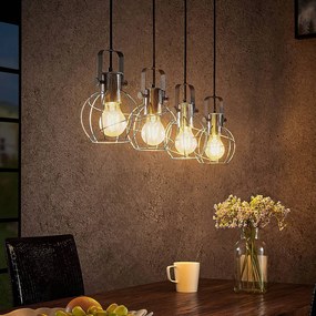 Lindby Salima sospensione a gabbia, 4 luci