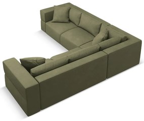 Divano angolare variabile verde chiaro Esther - Milo Casa