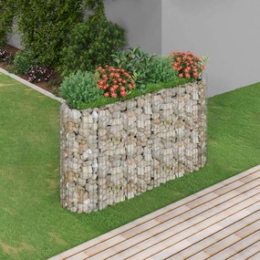 Gabbione Con Letto Rialzato İn Acciaio Zincato 190x50x100 Cm /