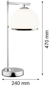 Argon 8121 -  Lampada da tavolo MARBELLA 1xE27/15W/230V cromo
