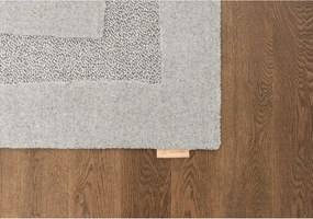 Tappeto in lana grigio chiaro 133x190 cm Morphic Rocca - Agnella