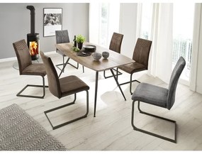 Set di 4 sedie da pranzo VIVIEN, marrone