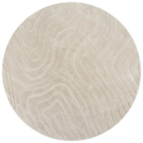Tappeto rotondo color crema in lana tessuto a mano ø 160 cm Mesmerise Natural - Flair Rugs