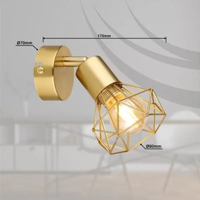 Globo 54802GB-1 - Faretto da parete XARA I 1xE14/40W/230V oro