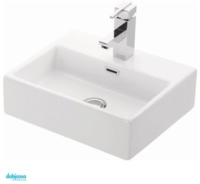 Lavabo Sospeso "Daphne" Da 60x42 Cm Finitura Bianco Lucido