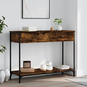 Tavolino Consolle Rovere Fumo 100x34,5x75cm Legno Multistrato /
