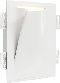 Applique da Incasso E14 FOLD SX a Libro in Gesso Pitturabile