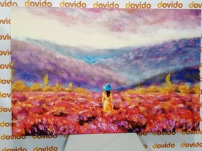 Stampa su tela – Ragazza in abito giallo