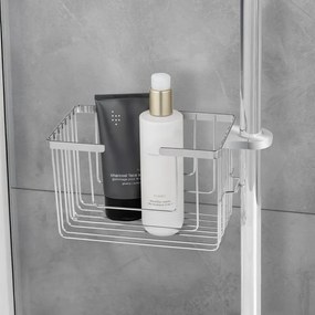 Mensola da bagno senza foratura color argento lucido in acciaio inox Valognes – Wenko