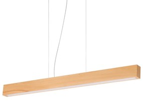 Sospensione Industrial-Minimal Craft Legno Marrone Led 37W 3000K