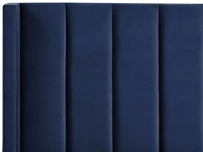 Letto matrimoniale velluto blu marino 180 x 200 cm VILLETTE Beliani