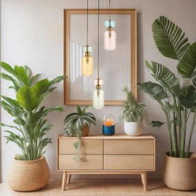 Lampadario a sospensione con filo MOLLY 3xE14/40W/230V diametro 38 cm colorato