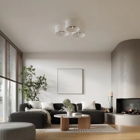 Sollux SL.1392 - Plafoniera TELESTO 1xE27/15W/230V diametro 35 cm bianco/marrone