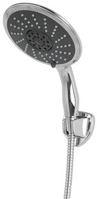 Set doccia cromato multigetto 3 funzioni con supporto incluso