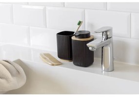 WENKO 25298100 - Dispenser di sapone ROTELLO 8,9x12,7 cm nero/marrone