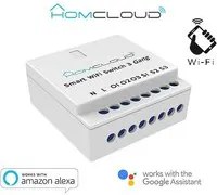 Homcloud SM3 Interruttore Wi-Fi intelligente 3 canali da incasso, comandabile da Smartphone e Vocalmente, controllo da APP, Alexa o Google