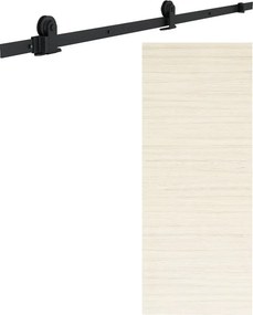 Porta scorrevole reversibile Oxford palissandro in mdf beige, L 93 x H 212 cm, con binario Indus