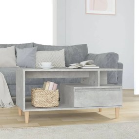 Tavolino Salotto Grigio Cemento 90x49x45 Cm Legno Multistrato /