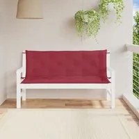 Cuscini per Panca 2 pz Rosso Vino 150x50x7 cm in Tessuto Oxford 361706