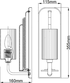 Quintiesse QN-KIMROSE1-BNB - Applique KIMROSE 1xE14/40W/230V dorata