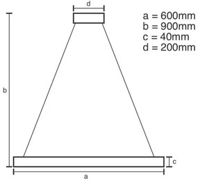 Lampadario a sospensione con filo LED dimmerabile LED/42W/230V 3000-6500K + telecomando