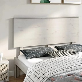 Testiera Per Letto Bianca 154x6x82,5 Cm Legno Massello Di Pino /