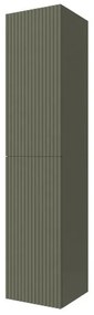 Colonna bagno sospesa 160cm in verde opaco a 2 ante Nara