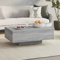 Tavolino da Salotto Grigio Sonoma 85x55x31 cm Legno Multistrato 815760