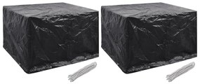 Coperture Arredi Giardino 2 Pz 8 Occhielli 135x135x90 Cm /