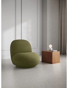 Poltrona in tessuto bouclé verde Chuck - Micadoni Home