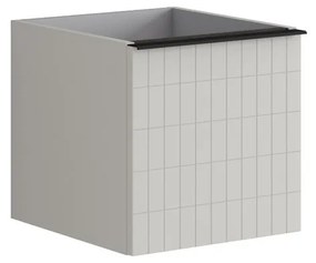 Struttura semi colonna da bagno Pixel 1 cassetto laccato opaco grigio pastello L 40 x H 40 x P 45.5 cm