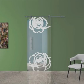 Anta per porta scorrevole Rose in vetro bianco L 88 x H 215 cm destra