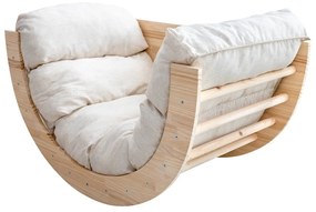 Arco a dondolo montessori di colore naturale in pino massiccio 60x100x60 cm Montessori – Little Nice Things