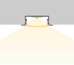 Profilo Incasso per Doppia Striscia LED 1m e 2m - NERO Variante Lunghezza Profilo 2 metro