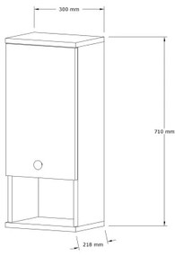 Mobile da bagno MIS 71x30 cm bianco