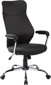 Sedia da ufficio Q-319 in tessuto nero – 64×52×112 cm