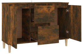 Credenza rovere fumo 103,5x35x70 cm in legno multistrato