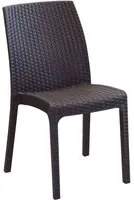 Sedia da Giardino Virginia 47x59x86 h cm in Wicker Marrone