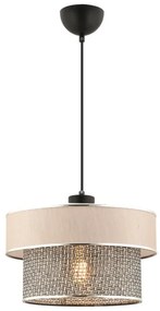 Lampada sospesa con cavo ERO 1xE27/60W/230V crema/grigio