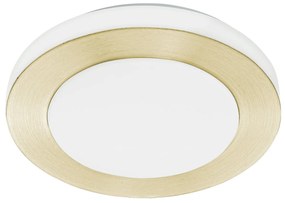 Plafoniera Moderna Led Carpi Acciaio Ottone Spazzolato 3 Luci Led Integrato 3,6W