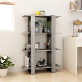 Libreria/divisorio grigio sonoma 80x30x123,5 cm