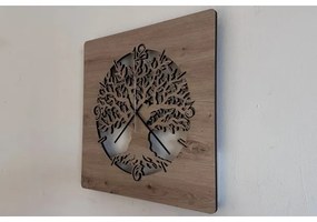 Li-Go 23537/DUB2 - Orologio LED dimmerabile LED/10W/5V 20000 mAh 42x42 cm rovere + telecomando