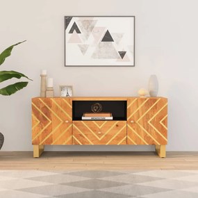 Mobile porta tv marrone e nero 105x33,5x46 cm in legno di mango