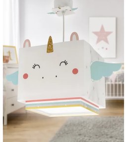 Dalber 64592 - Lampadario per bambini LITTLE UNICORN 1xE27/15W/230V